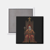 Koning Baldwin Iv Bloemmasker Middeleeuwse Kunst K Magneet (Voorkant / Achterkant)