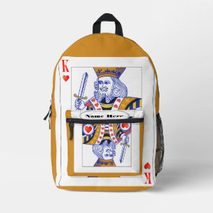 koning bedrukte rugzak