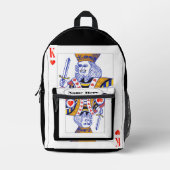 koning bedrukte rugzak (Voorkant)