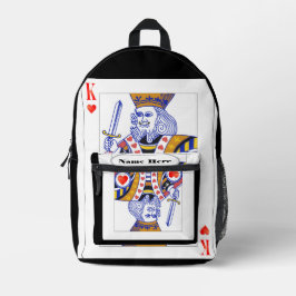 koning bedrukte rugzak