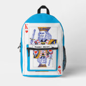 koning bedrukte rugzak (Voorkant)