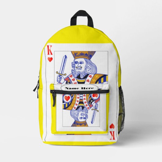 koning bedrukte rugzak (Voorkant)