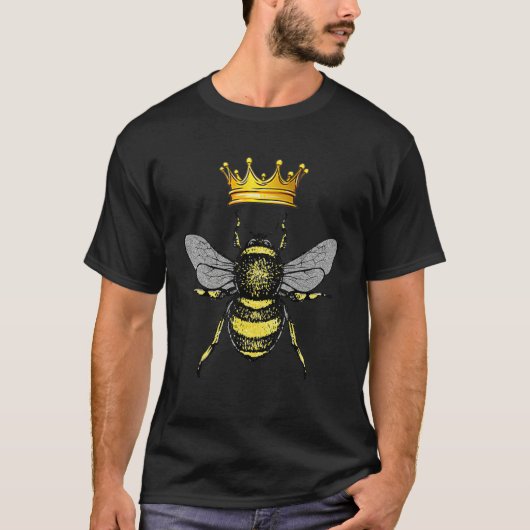 Koning Bee of koningin Bee Crown T-shirt (Voorkant)