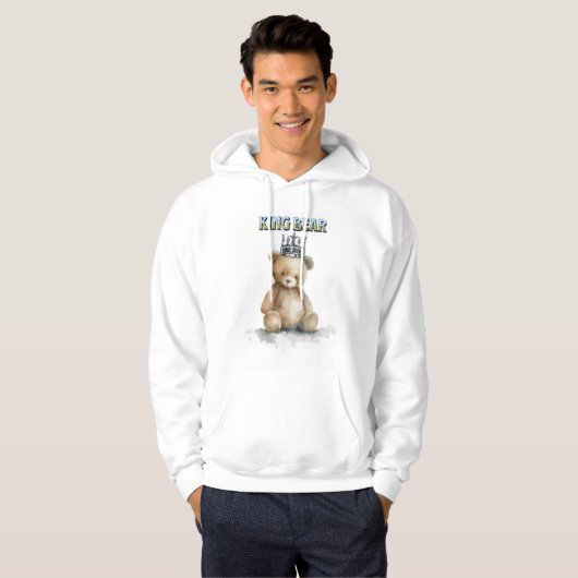 koning beer trui hoodie (Voorkant volledig)