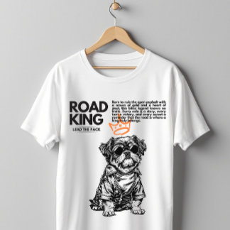 Koning Biker Hond Motorrijder T-shirt