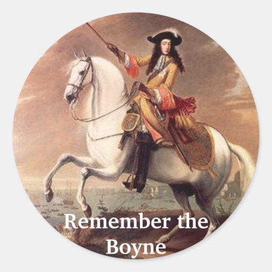 Koning Billy, denk aan de Boyne Ronde Sticker (Voorkant)