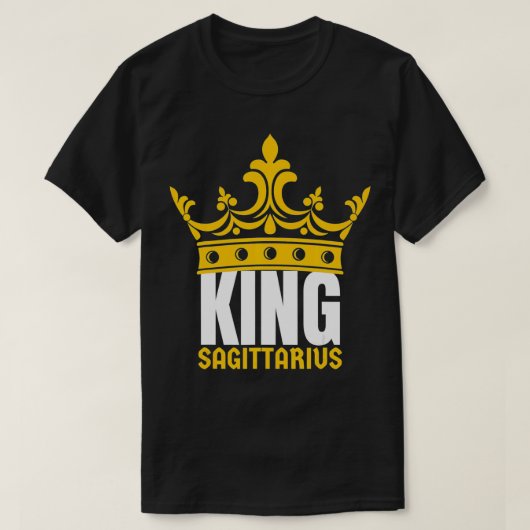 Koning Boogschutter Verjaardag Horoscoop Sterrenbe T-shirt (Design voorkant)