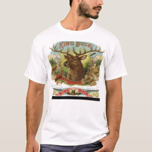  koning Buck Deer Hunting Cigar Box Label Art T-shirt