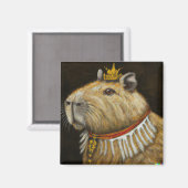 KONING CAPYBARA MAGNEET - GRAPPIGE CAPYBARA CADEAU (Voorkant / Achterkant)