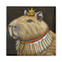 KONING CAPYBARA MAGNEET - GRAPPIGE CAPYBARA CADEAU