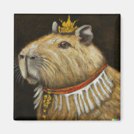 KONING CAPYBARA MAGNEET - GRAPPIGE CAPYBARA CADEAU