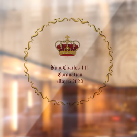 Koning Charles 111 Coronation May 6 2023 Raamsticker (Vel 2)