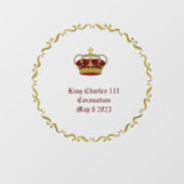 Koning Charles 111 Coronation May 6 2023 Raamsticker (Vel)