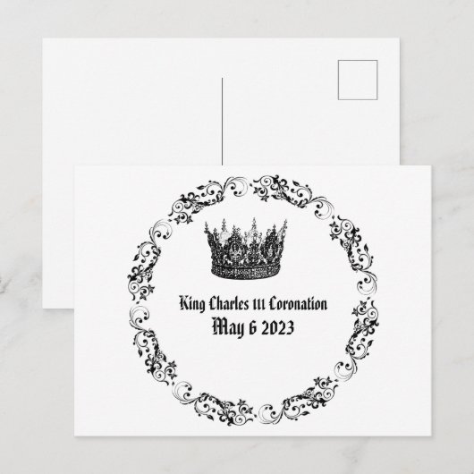 Koning Charles 111 Coronation May 6 2023 Royal Briefkaart (Voorkant / Achterkant)