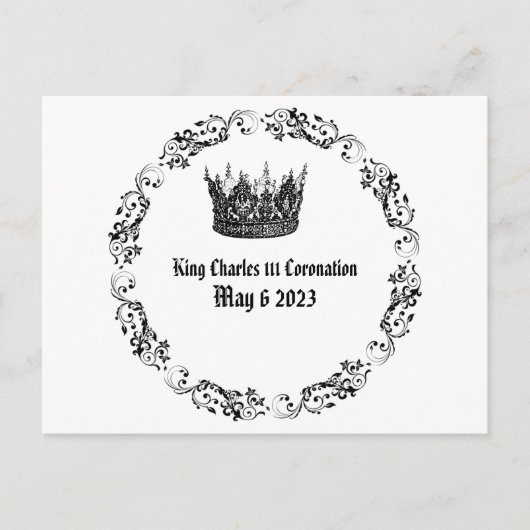 Koning Charles 111 Coronation May 6 2023 Royal Briefkaart (Voorkant)