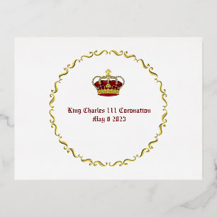 Koning Charles 111 kroning 6 mei 2023 Folie Feestdagen Briefkaart