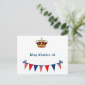Koning Charles 111 Kroon Feestdagenkaart (Staand voorkant)