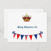 Koning Charles 111 Kroon Feestdagenkaart (Voorkant / Achterkant)
