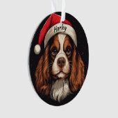 Koning Charles Cavalier Aangepaste Kerstversiering Ornament (voorkant)