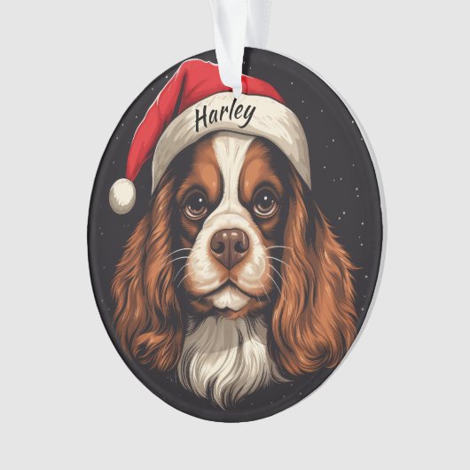 Koning Charles Cavalier Aangepaste Kerstversiering Ornament (voorkant)