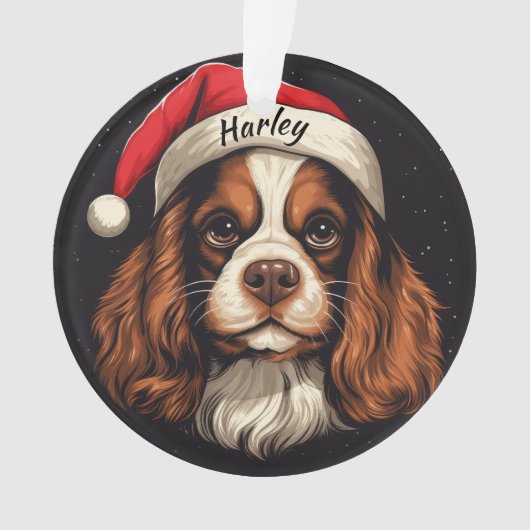 Koning Charles Cavalier Douane Kerst Ornament (voorkant)