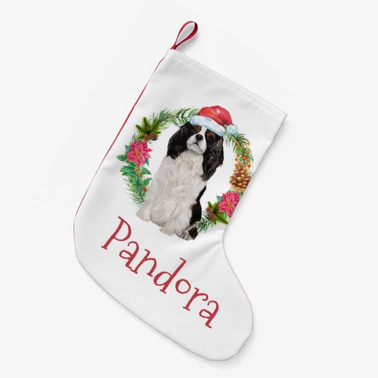 Koning Charles Cavalier spaniel II Kerstmis Kleine Kerstsok (Voorkant (Hangend))