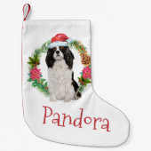 Koning Charles Cavalier spaniel II Kerstmis Kleine Kerstsok (Voorkant)