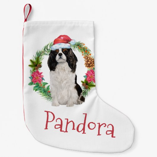 Koning Charles Cavalier spaniel II Kerstmis  Kleine Kerstsok (Voorkant)
