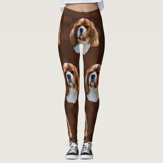 Koning Charles Cavalier Spaniel Patroon, Leggings (Voorkant)