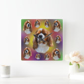 Koning Charles Cavalier Spaniel Vierkante Klok (Huis)