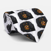 Koning Charles Cavalier Spaniel zwart en tan Stropdas (Opgerold)
