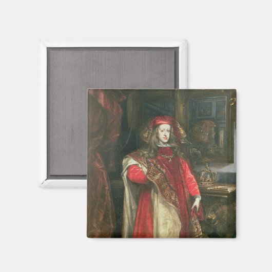 Koning Charles II van Spanje Magneet (Voorkant / Achterkant)