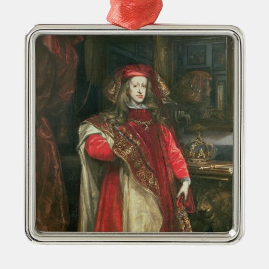 Koning Charles II van Spanje Metalen Ornament (Voorkant)