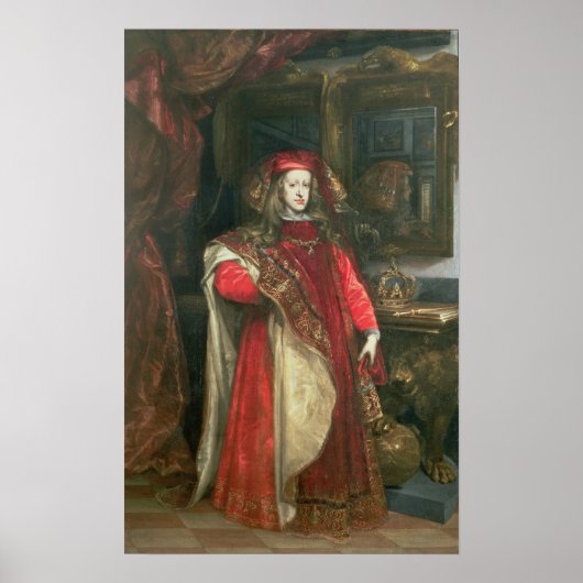 Koning Charles II van Spanje Poster (Voorkant)