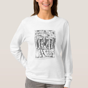 Koning Charles II verbergt zich in een eikenboom T-shirt