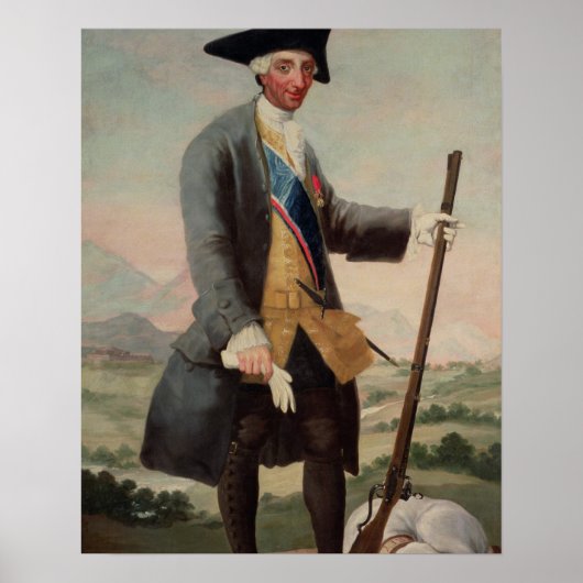 Koning Charles III (1716-88) als jager, 1786/88 Poster (Voorkant)