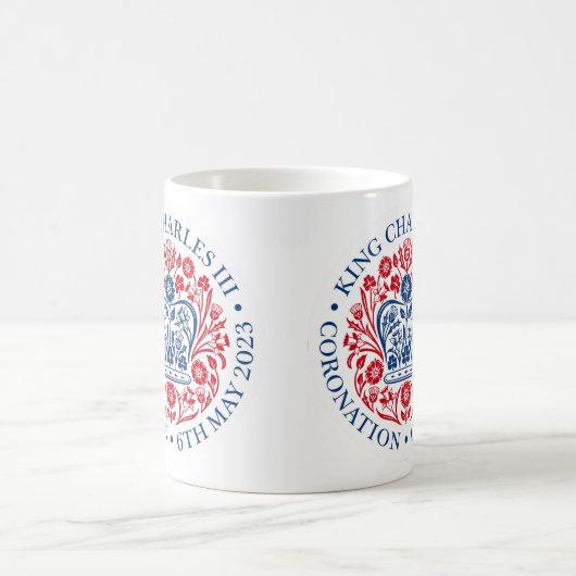 Koning Charles III 3e officiële Logo Mok. Magische Mok (Center)