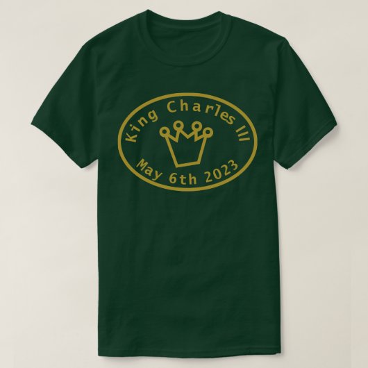Koning Charles III 6 mei 2023 Kroning Klein T-shirt (Design voorkant)