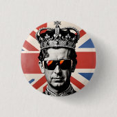 koning Charles III badge pin button union jack (Voorkant)