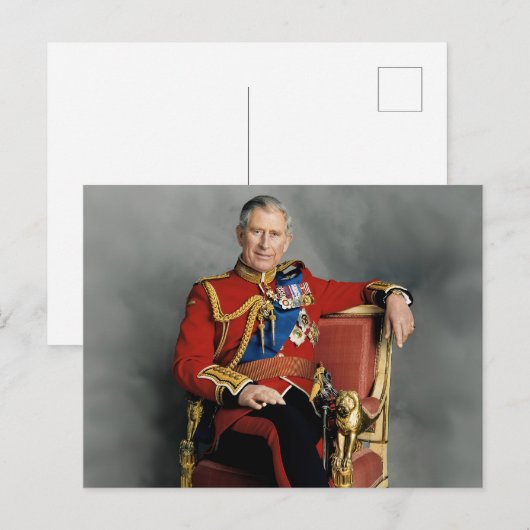 Koning Charles III Briefkaart (Voorkant / Achterkant)