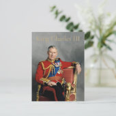 Koning Charles III Briefkaart (Staand voorkant)