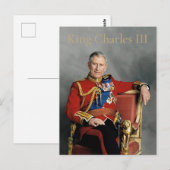 Koning Charles III Briefkaart (Voorkant / Achterkant)