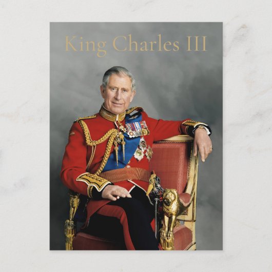 Koning Charles III Briefkaart (Voorkant)