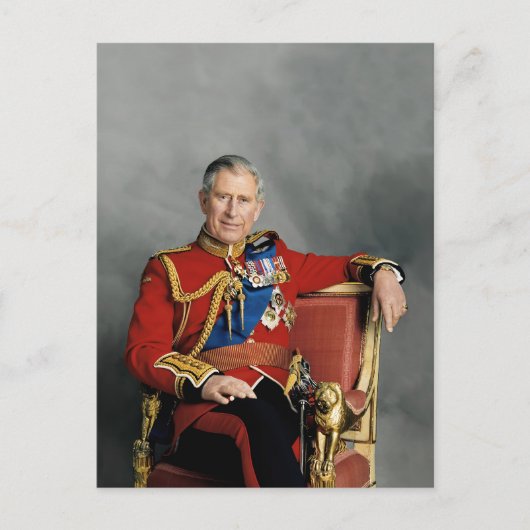 Koning Charles III Briefkaart (Voorkant)
