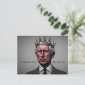 Koning Charles III Briefkaart (Staand voorkant)