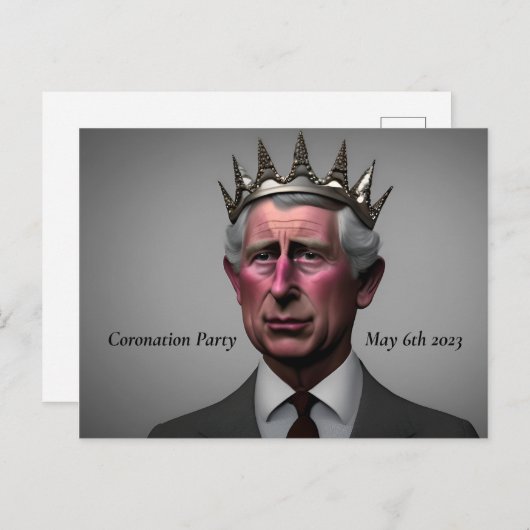 Koning Charles III Briefkaart (Voorkant / Achterkant)