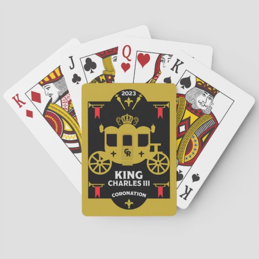 Koning Charles III Britse kroning 2023    Pokerkaarten (Achterkant)