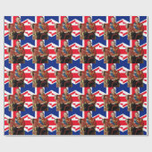 Koning Charles III Britse vlag Cadeaupapier (Vlak)