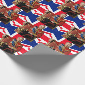 Koning Charles III Britse vlag Cadeaupapier (Hoek)