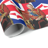 Koning Charles III Britse vlag Cadeaupapier (Rol Hoek)